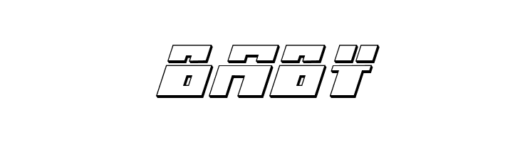 Micronian Laser 3D Italic  Free Fonts Download