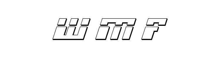 Micronian Laser 3D Italic  Free Fonts Download