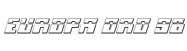 Micronian Laser 3D Italic  Free Fonts Download