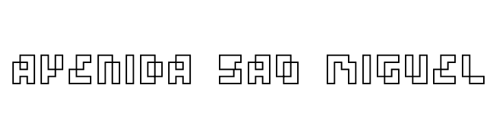 four pixel caps outline  Free Fonts Download