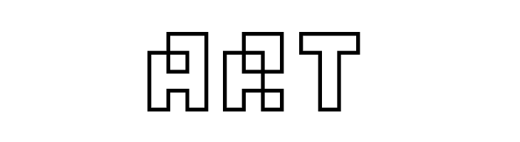 four pixel caps outline  Free Fonts Download