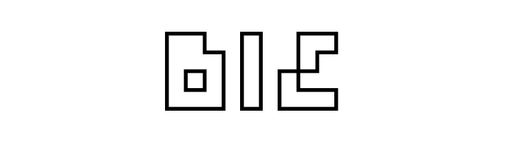 four pixel caps outline  Free Fonts Download