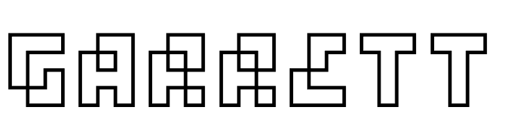 four pixel caps outline  Free Fonts Download