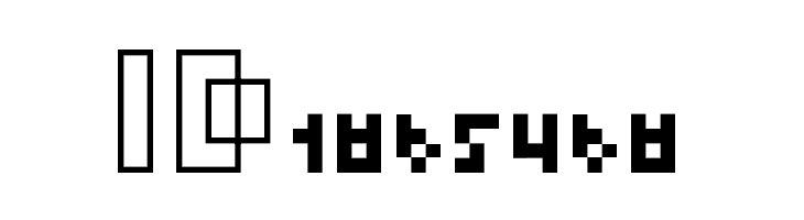four pixel caps outline  Free Fonts Download