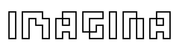 four pixel caps outline  Free Fonts Download