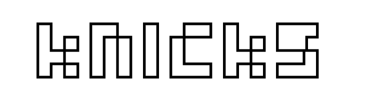 four pixel caps outline  Free Fonts Download