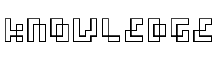 four pixel caps outline  Free Fonts Download