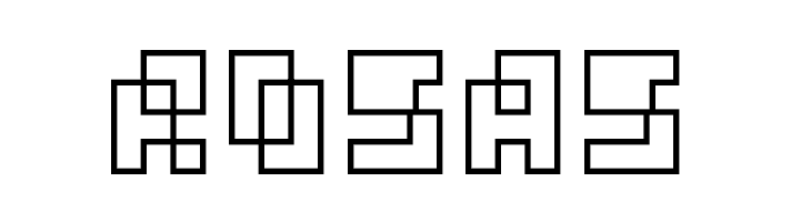 four pixel caps outline  Free Fonts Download