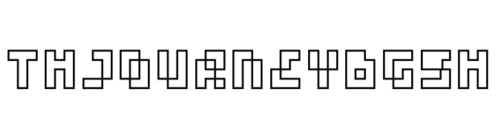 four pixel caps outline  Free Fonts Download