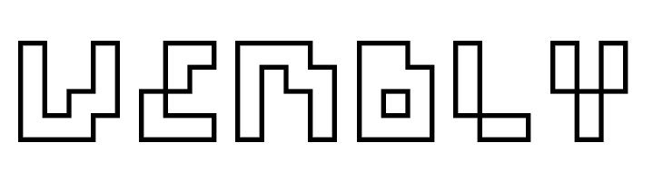 four pixel caps outline  Free Fonts Download