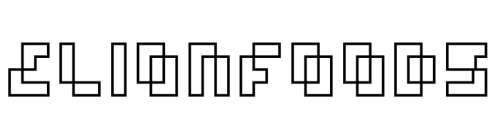 four pixel caps outline  Free Fonts Download