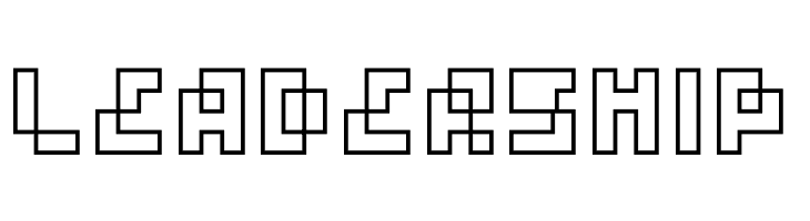 four pixel caps outline  Free Fonts Download