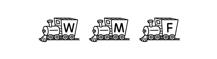 Train Letters Demo  Free Fonts Download