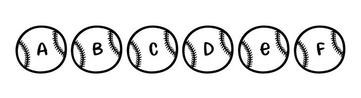 Baseball Letters Demo Regular  Free Fonts Download