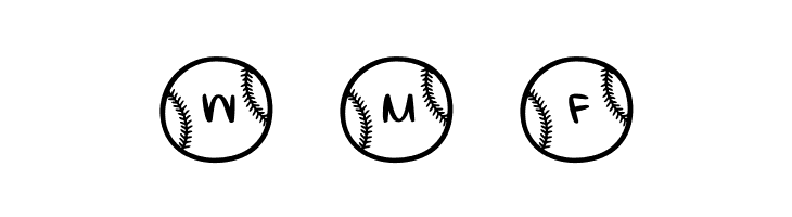 Baseball Letters Demo Regular  Free Fonts Download