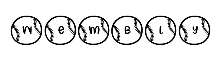 Baseball Letters Demo Regular  Free Fonts Download