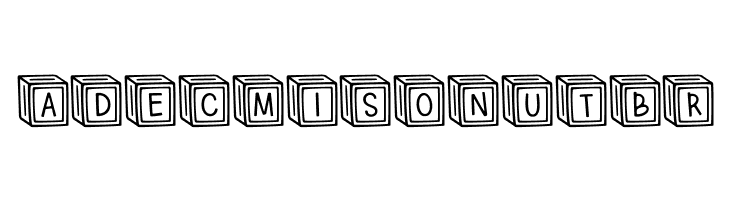 Letter ^  Blocks Regular  Free Fonts Download