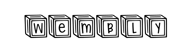 Letter ^  Blocks Regular  Free Fonts Download