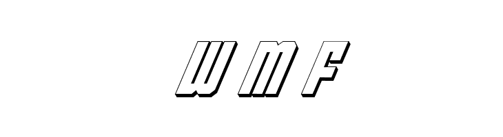 Philadelphia Italic 3D  Free Fonts Download