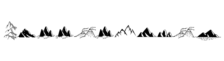 Mountains Set  Free Fonts Download