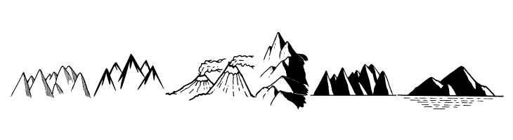 Mountains Set  Free Fonts Download