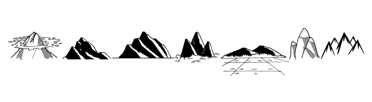 Mountains Set  Free Fonts Download