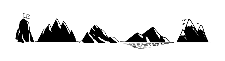 Mountains Set  Free Fonts Download