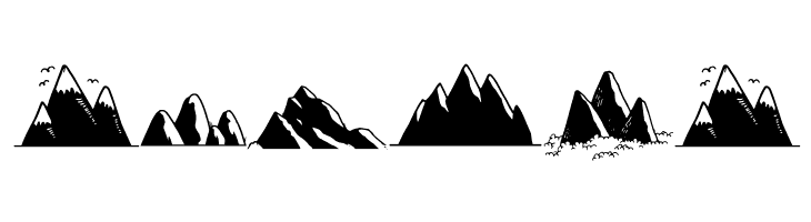 Mountains Set  Free Fonts Download
