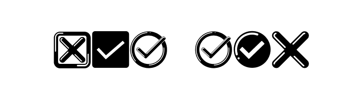 Check And Uncheck Regular  Free Fonts Download