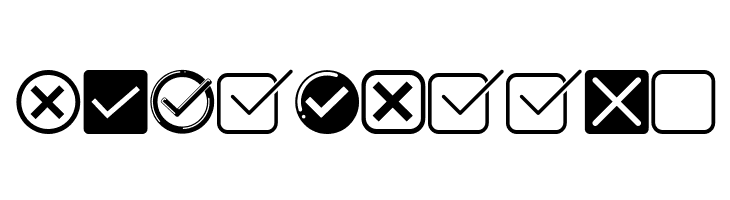 Check And Uncheck Regular  Free Fonts Download