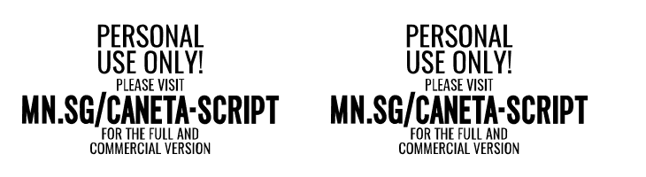 Caneta Script PERSONAL USE Thin  Free Fonts Download