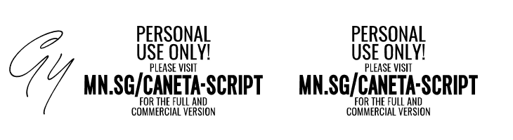 Caneta Script PERSONAL USE Thin  Free Fonts Download