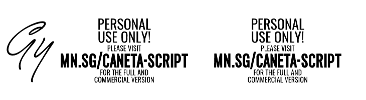 Caneta Script PERSONAL USE Regular  Free Fonts Download