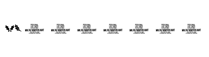Winterlight Symbols PERSONAL Regular  Free Fonts Download