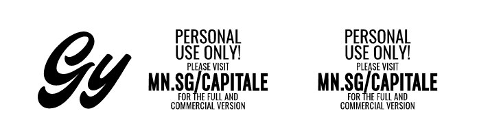 Capitaly Script PERSONAL USE Regular  Free Fonts Download