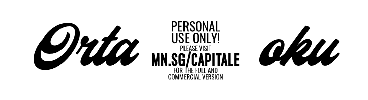 Capitaly Script PERSONAL USE Regular  Free Fonts Download