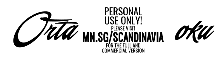 Scandinavia Brush PERSONAL Regular  Free Fonts Download