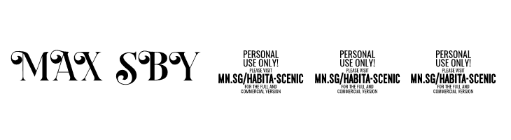 Habita Scenic PERSONAL USE Regular  Free Fonts Download