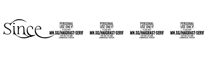 Haigrast Serif Deco PERSONAL Regular  Free Fonts Download