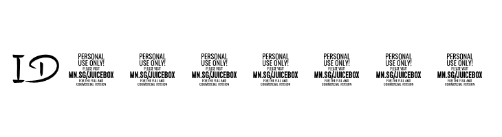 Juicebox Script PERSONAL USE Regular  Free Fonts Download