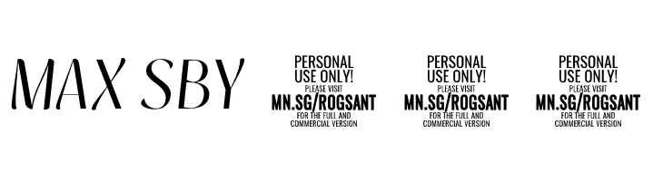 Rogsant Soft PERSONAL USE Regular  Free Fonts Download