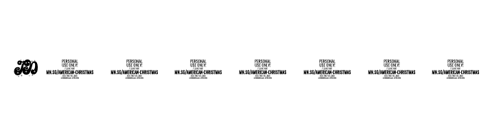 American Christmas PERSONAL Regular  Free Fonts Download