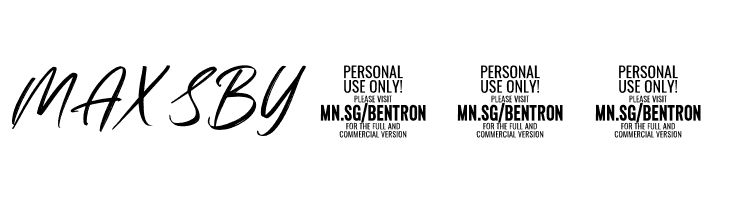 Bentron Calligraphic PERSONAL Regular  Free Fonts Download