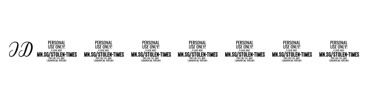 Stolen Times PERSONAL USE Regular  Free Fonts Download