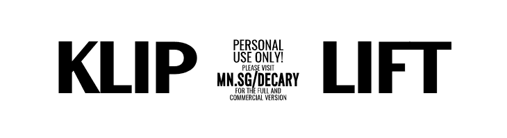 Decary Sans Bold PERSONAL USE Regular  Free Fonts Download