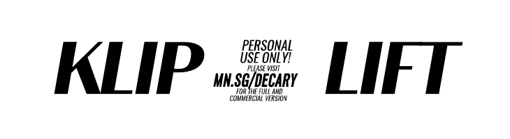 Decary Sans LightIt PERSONAL USE Regular  Free Fonts Download