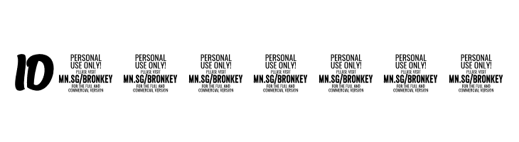 Bronkey PERSONAL USE ONLY Bold  Free Fonts Download