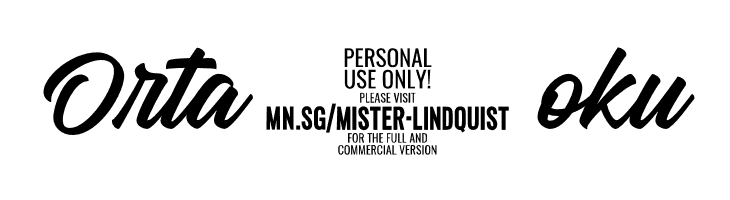 Mister Lindquist PERSONAL USE Regular  Free Fonts Download