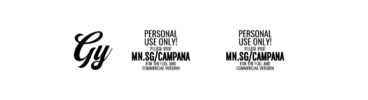 Campana Script PERSONAL USE Regular  Free Fonts Download