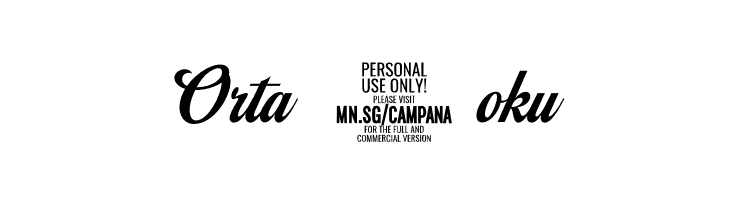 Campana Script PERSONAL USE Regular  Free Fonts Download